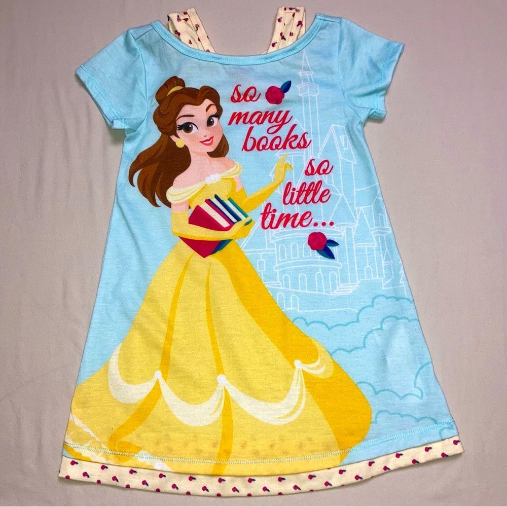 Disney Belle Beauty Nightgown Girls Size 3 PJ Pajama Lightweight Christmas Dress